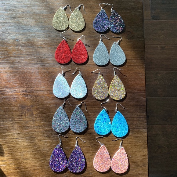 Jewelry - BOGO Sparkle Large Teardrop Earrings